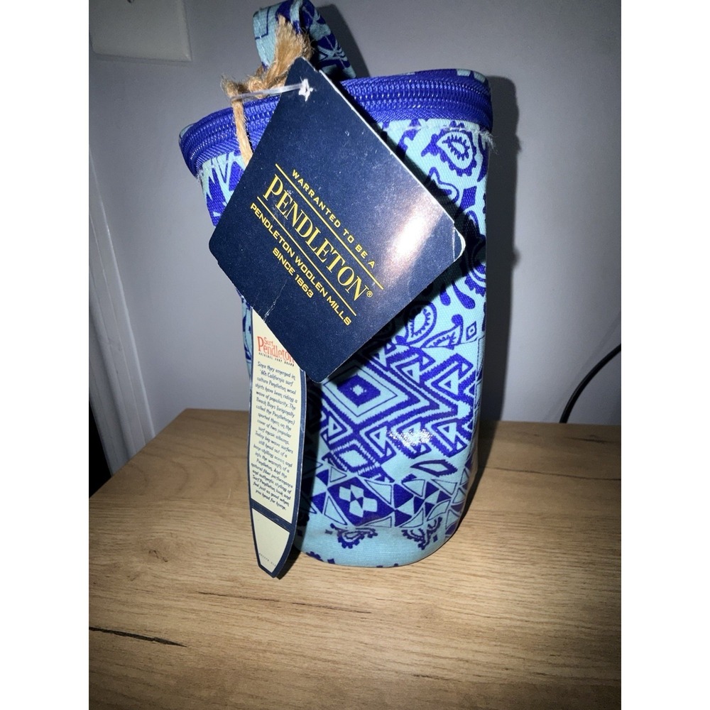 Pendleton Travel Kit Bandana Bag Coated Canvas Blue Turquoise‎ U